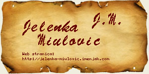 Jelenka Miulović vizit kartica